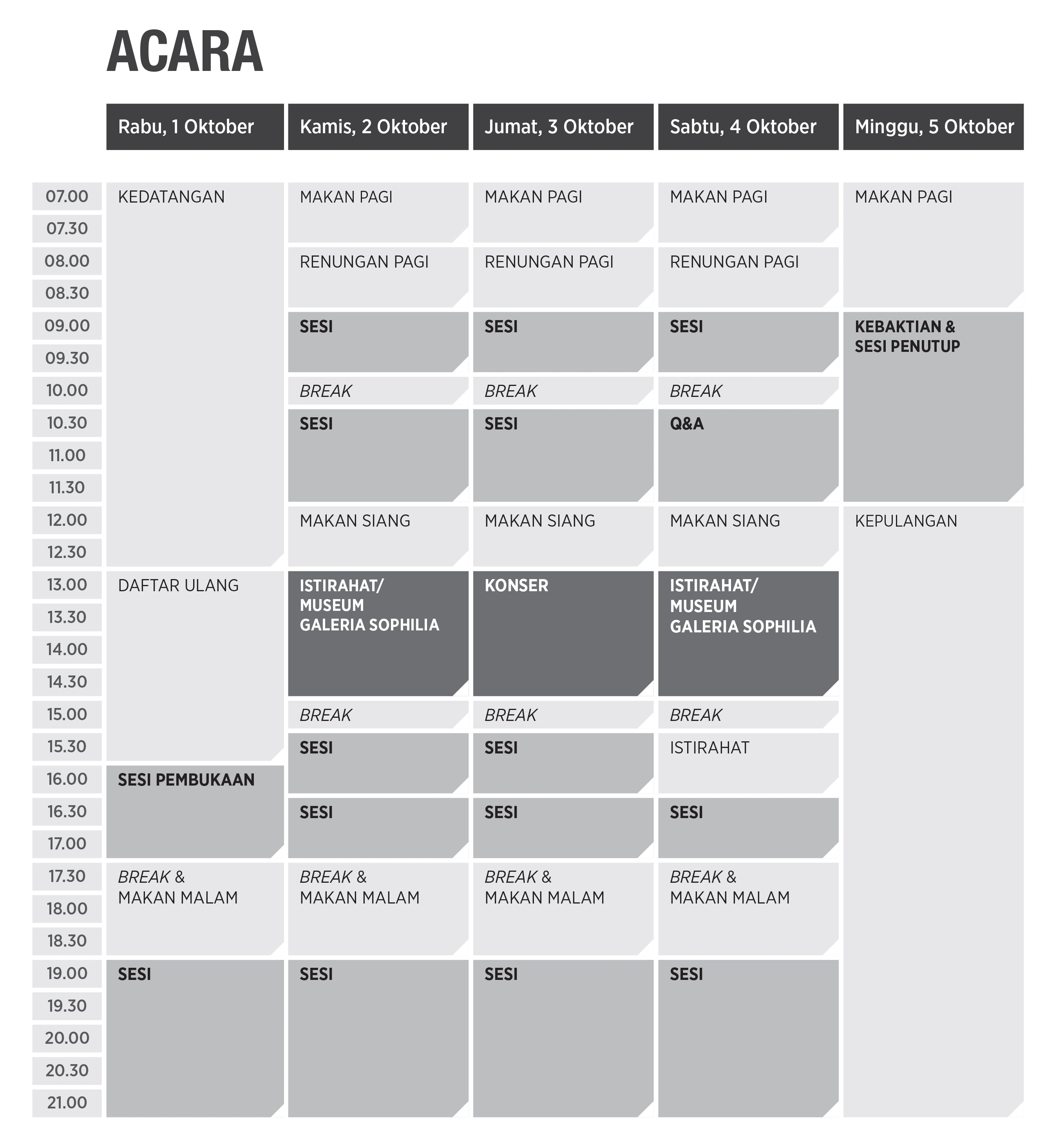 Jadwal Acara